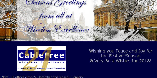 CableFree Seasons Greetings Dec 2017