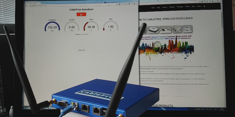 CableFree LTE-A Test 150Mbps